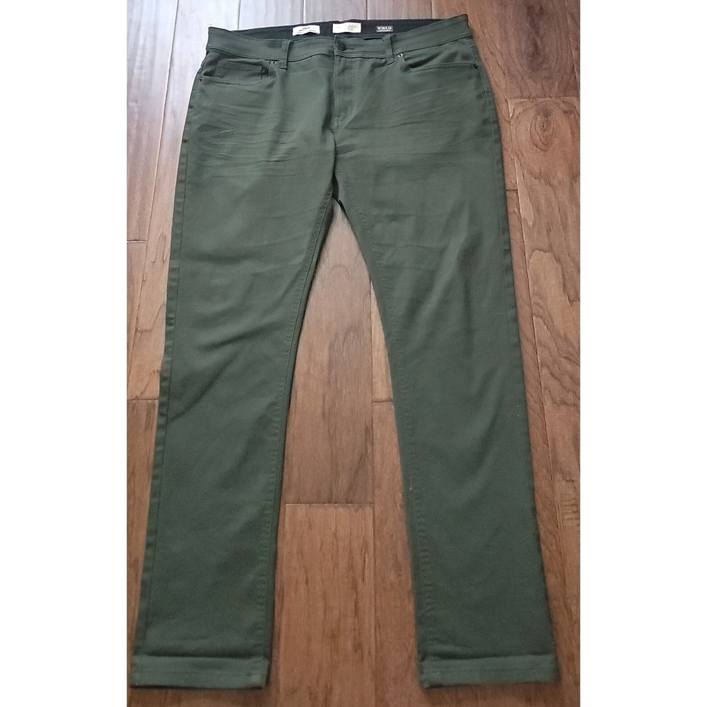 Scott James Men's Green Strive For Authenticity Slim Fit Stretch Pants Sz 38x32‎
